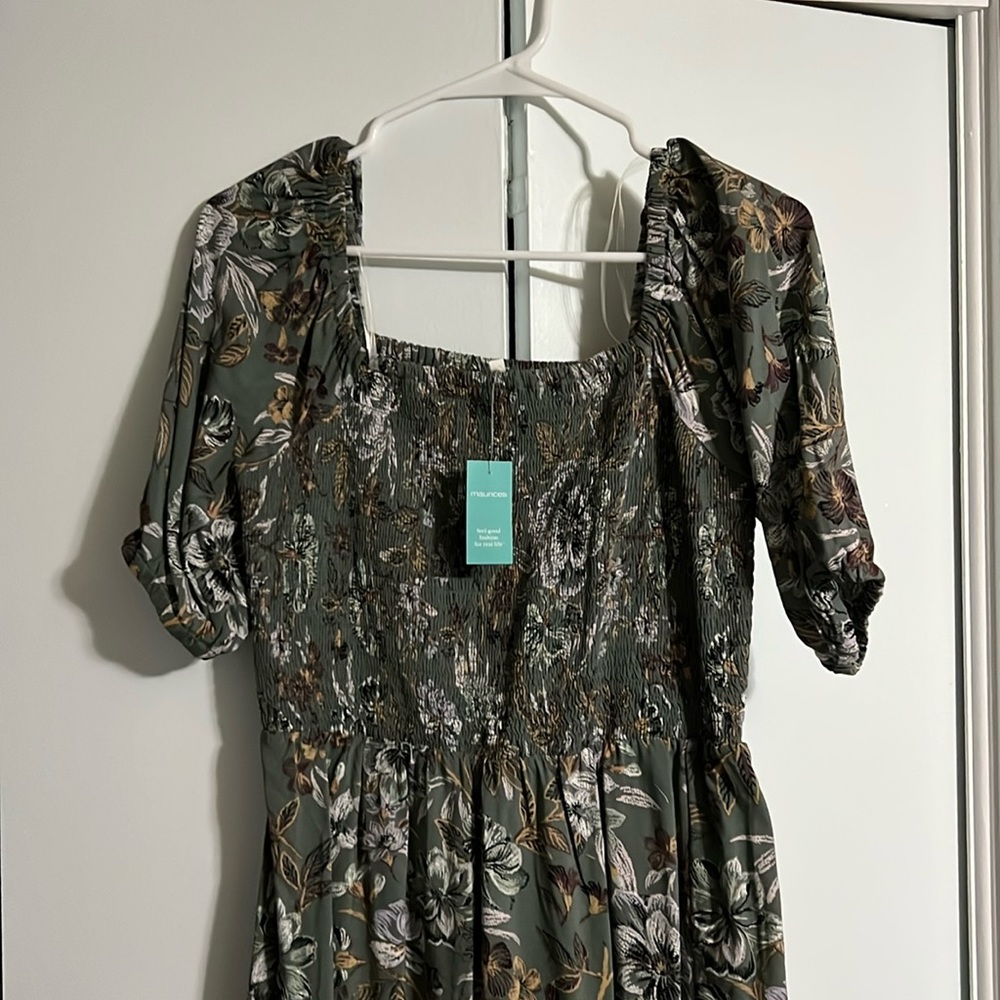 Maurice’s floral green dress